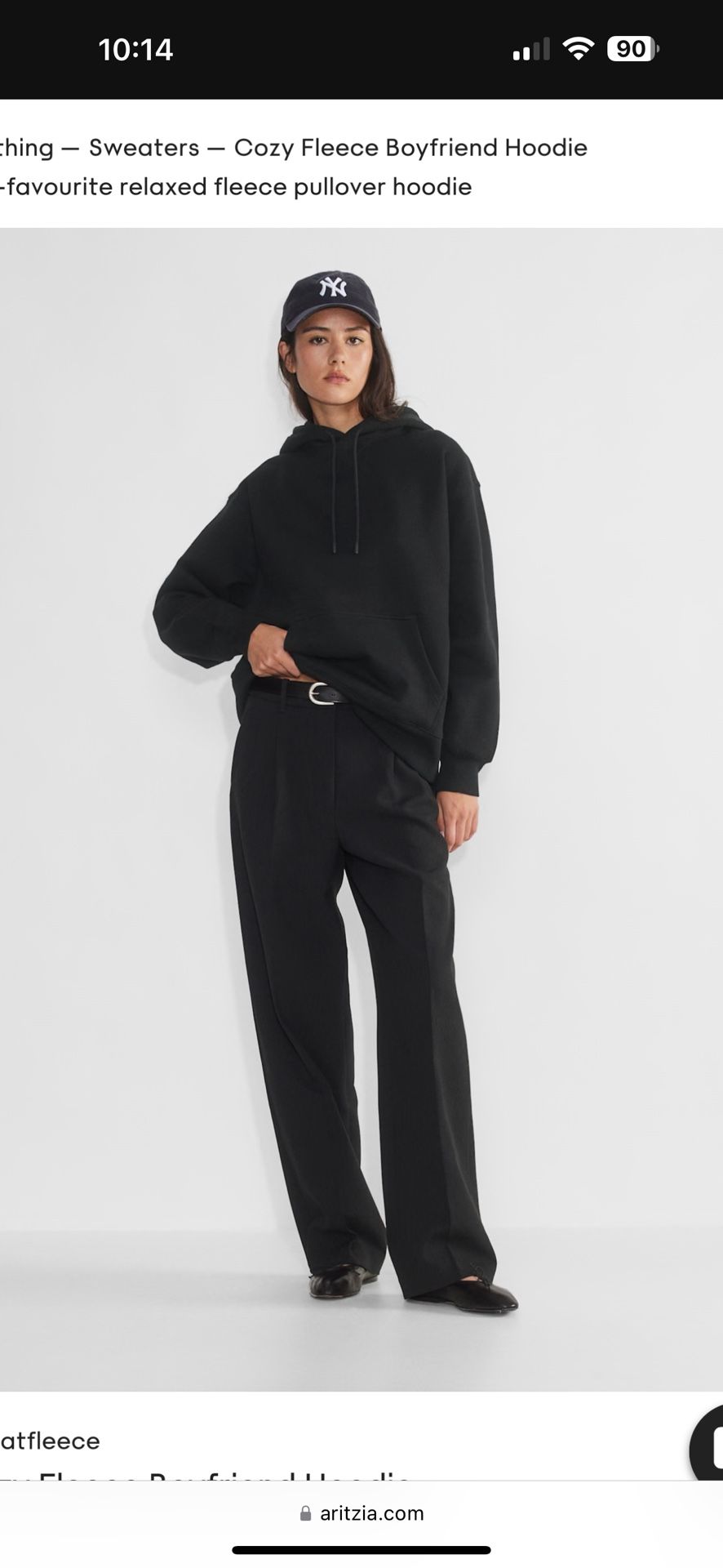 Aritzia TNA Sweatfleece Cozy Fleece Boyfriend Hoodie