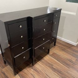 Black Solid Wood Dresser 