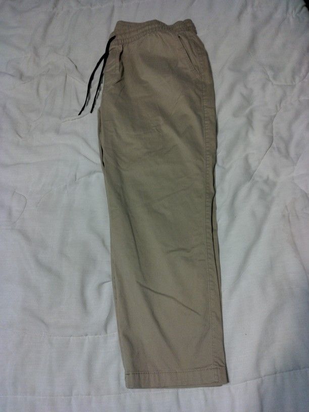 Men's No Boundaries Jogger Pants, Drawstring Brown Stretch. Size 42 X32.
