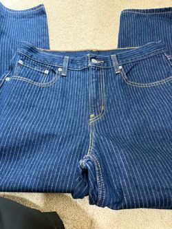 Levi’s Dark Wash Pinstripe Denim Jeans