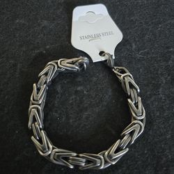 Stainless Steel Chunky Byzantine Bracelet
