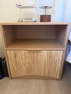 Modern Fluted Nightstand x2