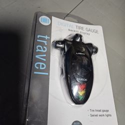 Tire and Tread Pressure Gauge (with LED Flashlight)