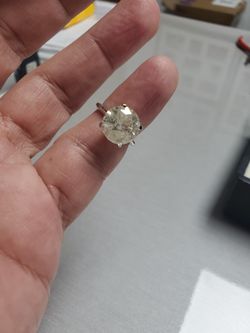 6.15 Carat H Si2 Round Diamond Ring Certified Rare Size!