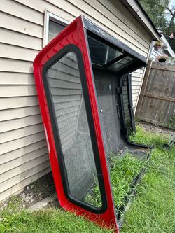 Red Fiberglass Truck Bed Cap / Camper Shell
