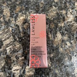 NEW LAWLESS FORGET THE FILLER LIP PLUMPING LINE SMOOTHING SATIN CREAM LIPSTICK IN LITTLE LADY DAISY $10!