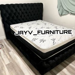 New Queen Bed Frame With Mattress 