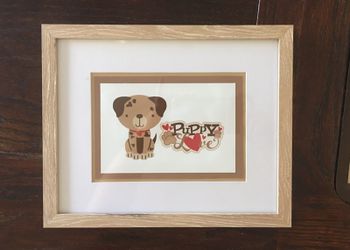 Puppy Love picture + frame