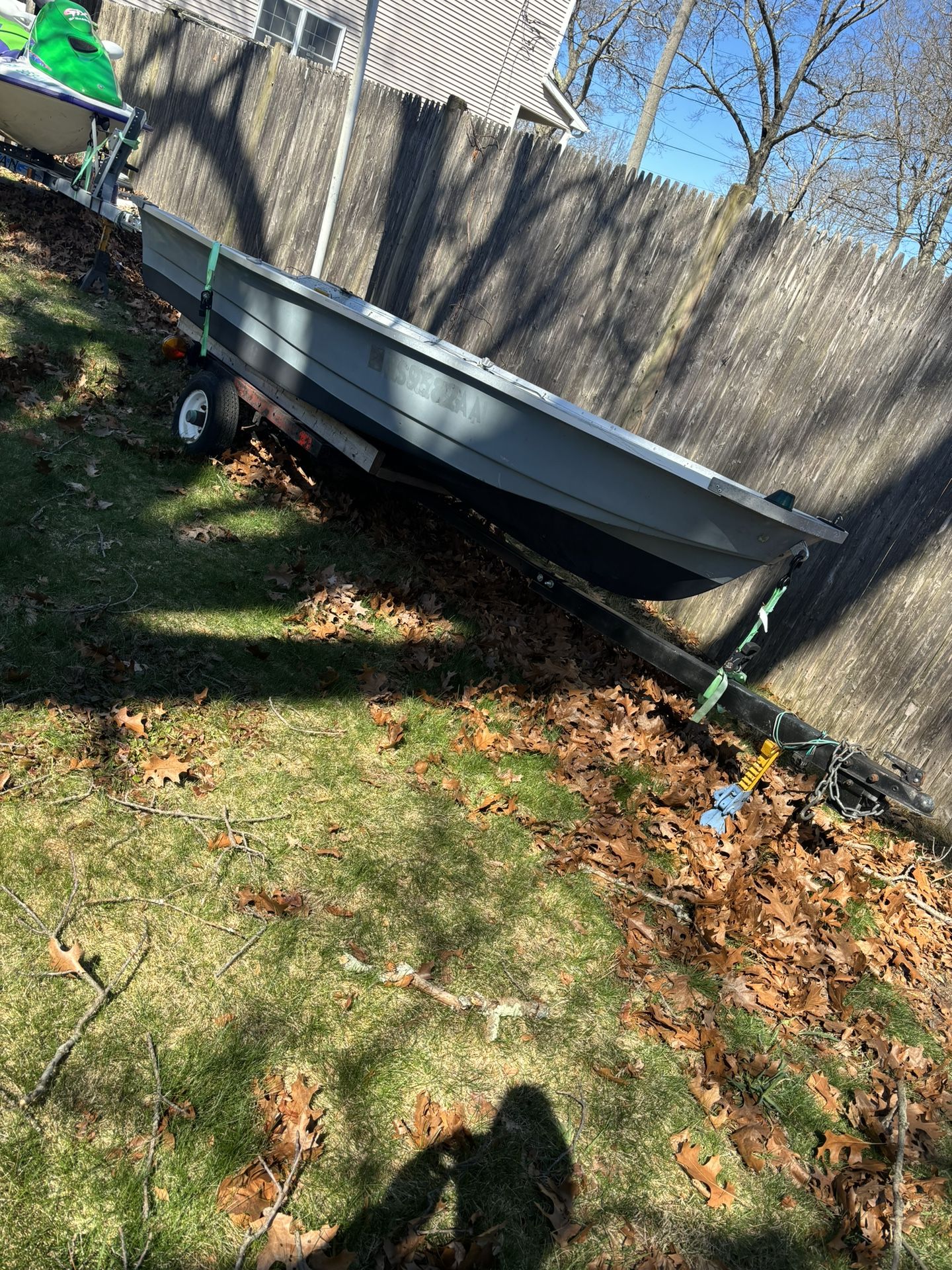 12’ Fiberglass Boat And Trailer