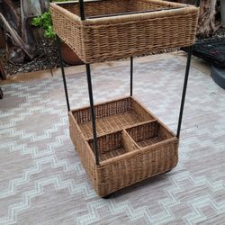 Wicker Hanging File Holder