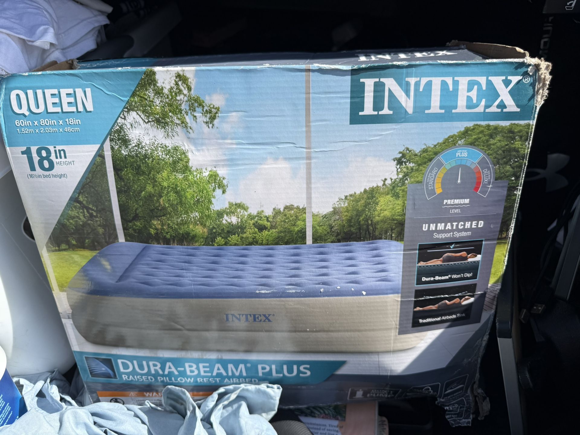 Inflatable Queen 18” Intex Bed