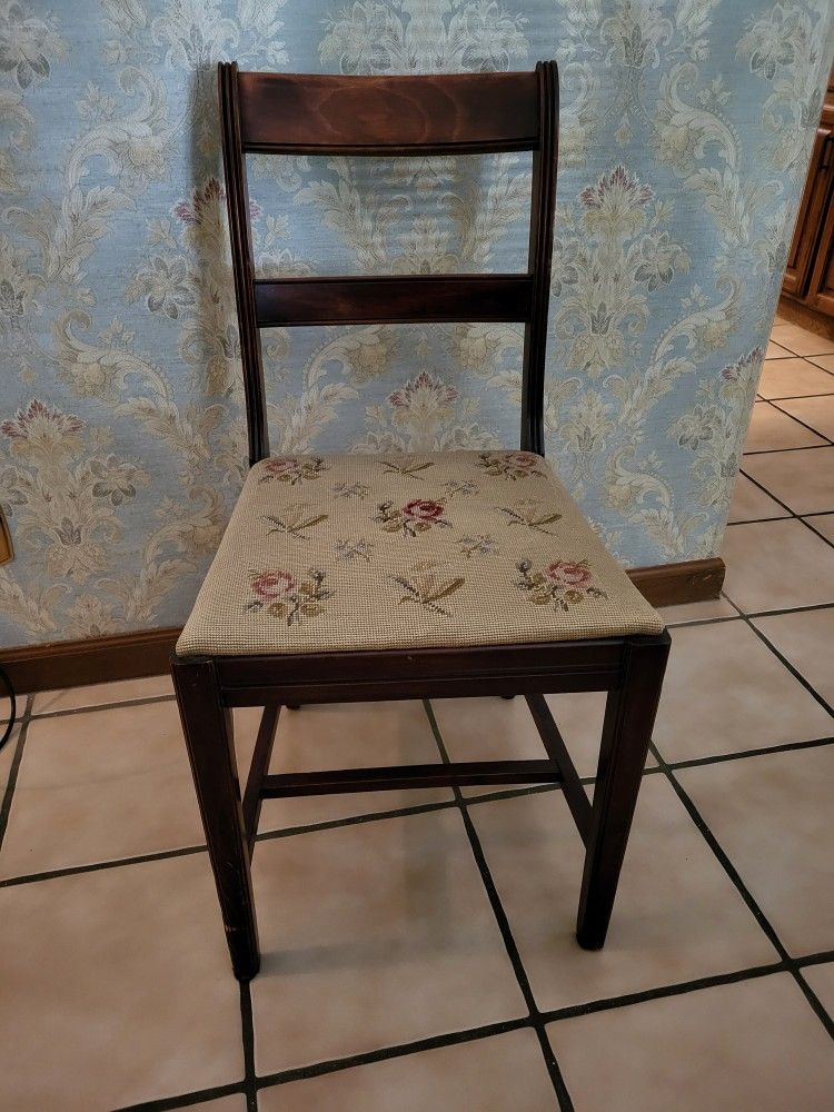Side Chair with Needlepoint Seat
