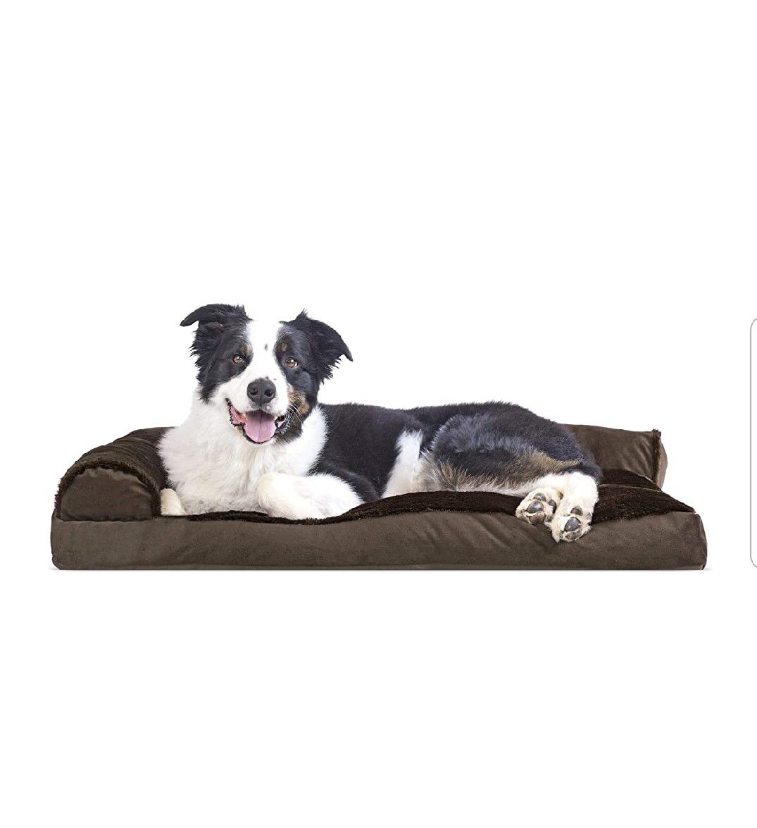 Furhaven Pet Dog Bed | Deluxe Pillow Cushion Chaise Lounge Sofa-Style Living Room Couch Pet Bed w/ Removable Cover for Dogs & Cats