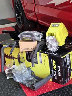 Brand New RYOBI 40V HP Brushless Cordless Earth
Auger Powerhead with 8 in. Bit with 4.0 Ah Battery and Charger