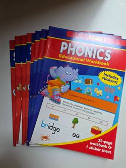 Grade 1 Phonics Educational Workbook Lot