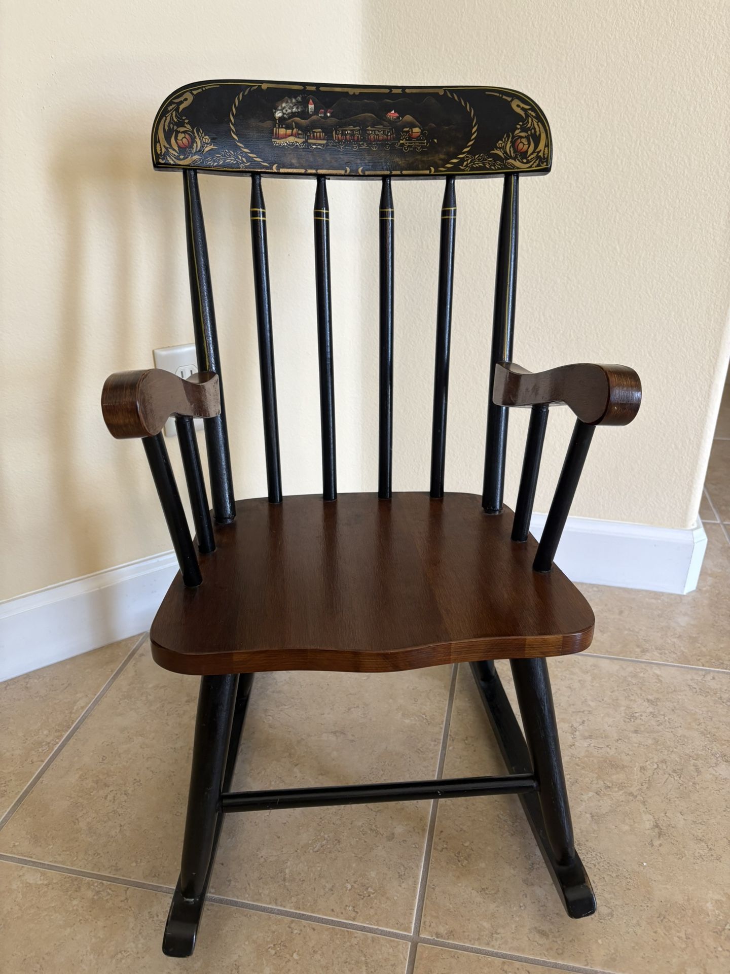 Child’s Hand Painted Wooden Rocking Chair