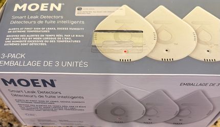 💦Water Leak Detectors 3-Pack – Moen - Open Box / Unused