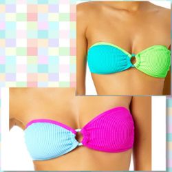 Salt & Cove Juniors' Colorblocked Convertible Two Bikini Tops, Created for Macy, Small