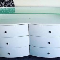 English Elm White Dresser