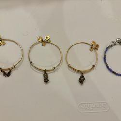 Gold Alex and Ani bracelets
