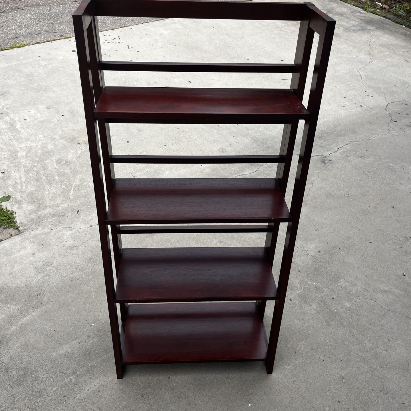 Foldable Ladder Bookshelf - Solid Wood