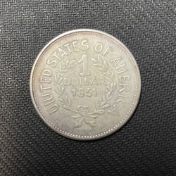 1851 American Indian LIBERTY 1 Dollar Hobo Nickel Coin Collectible.