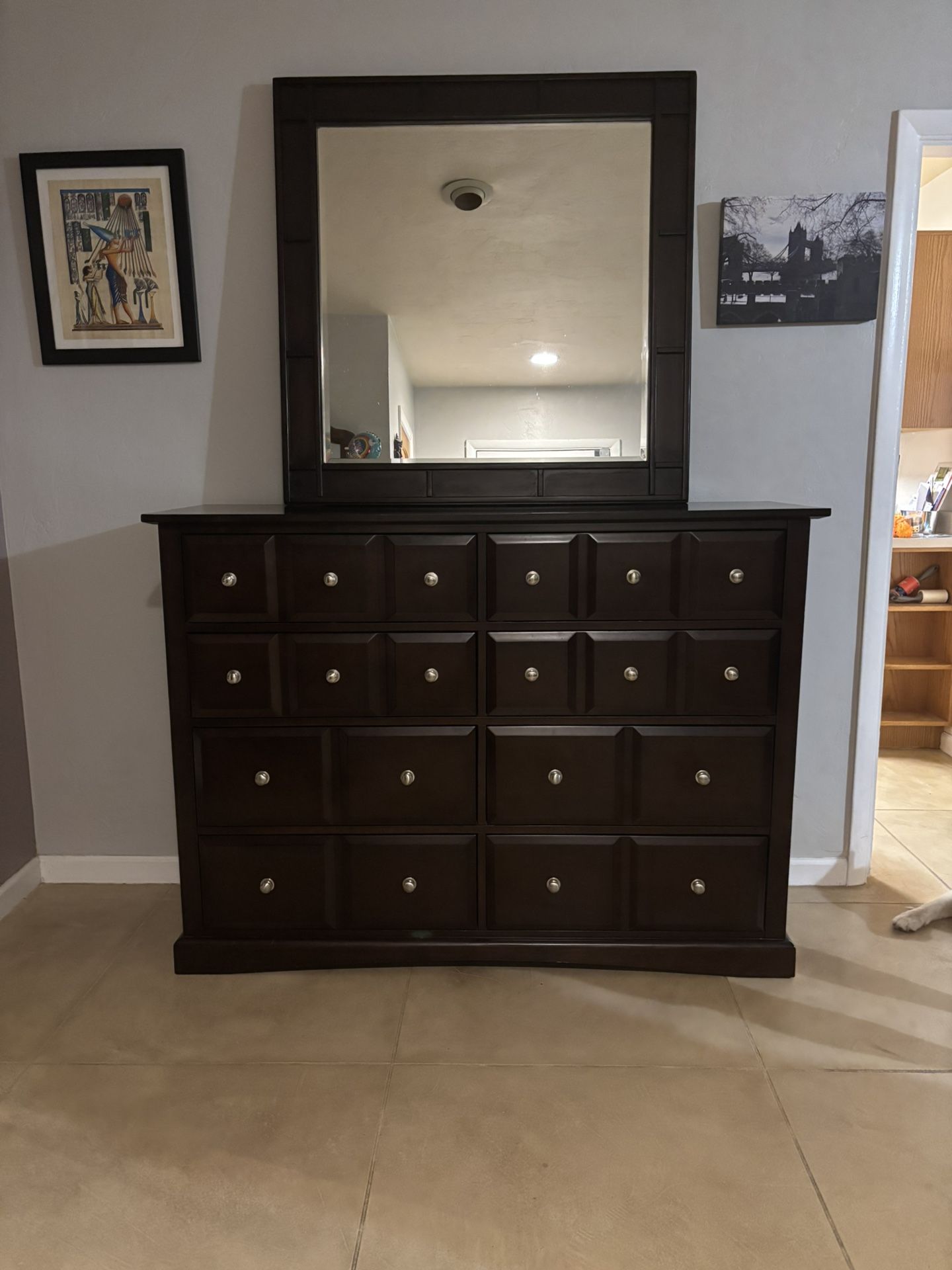 Coaster Brown 8 Drawer Dresser With Mirror
