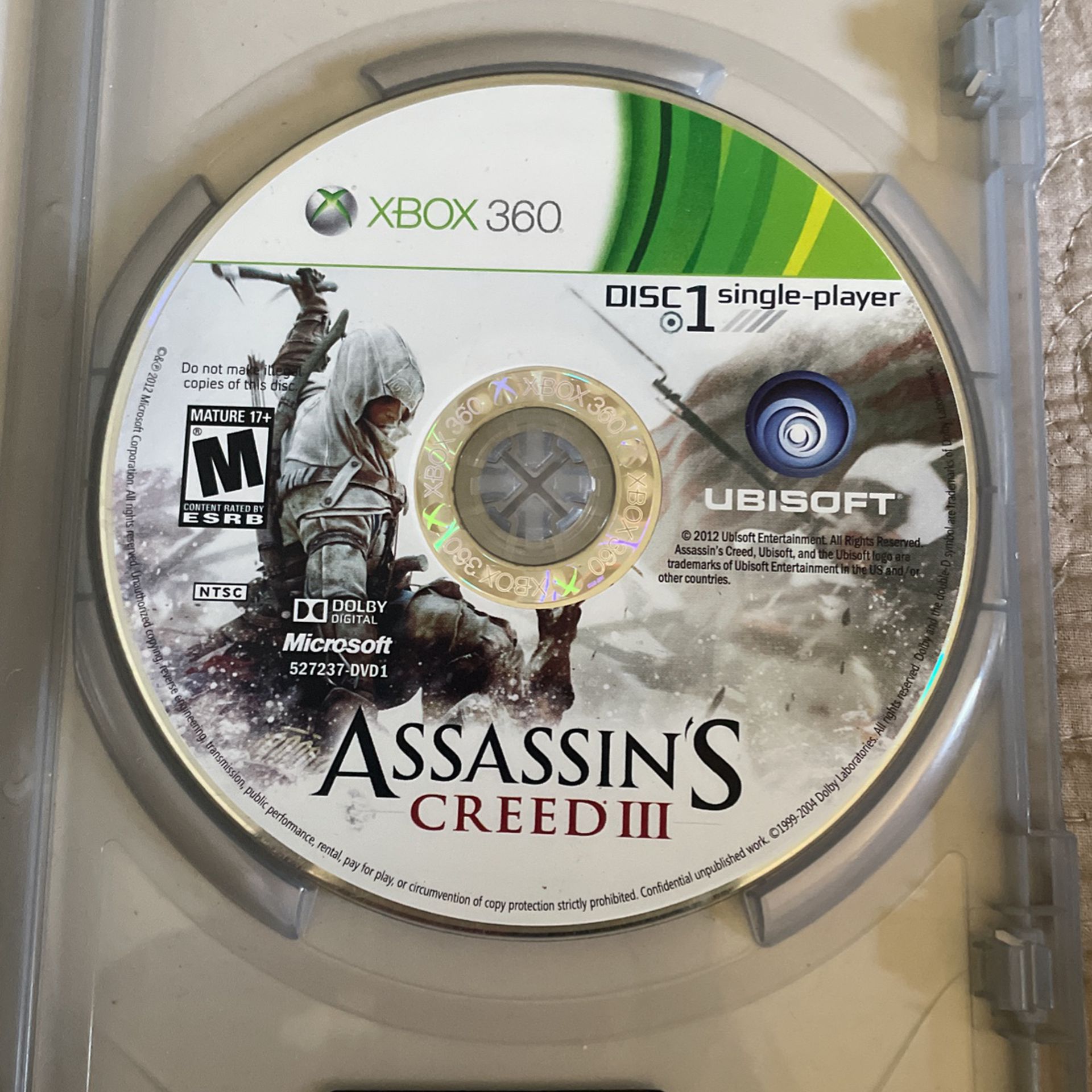 Assassins Creed 3 Xbox 360 