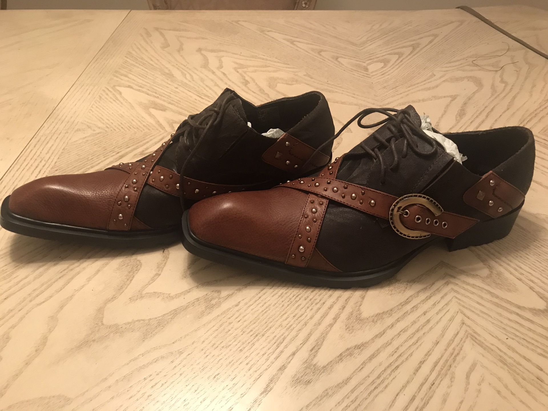 Aurelio Garcia Fiesso leather and suede shoes size 42