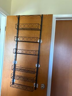 Rack over door - Black Wire Metal Storage Shelf Unit