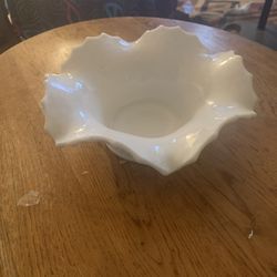 Vintage milk glass bowl