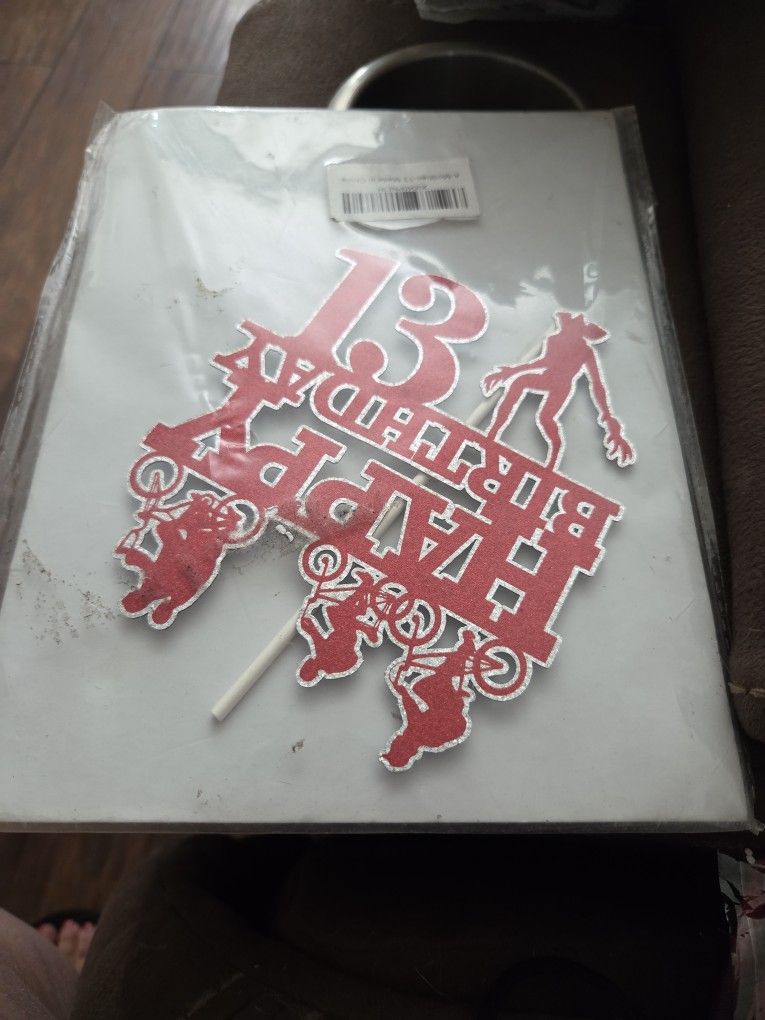 Happy 13th Birthday Stanger Things Cake Topper