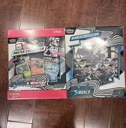 Pokémon Black Bolt & White Flare Poster Collection and Black Bolt Binder Collection Bundle