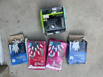 Christmas lights each box for