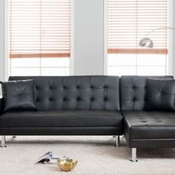 ⭐NEW Black Tufted Sectional Sofa Bed💥FREE FINANCING AVAILABLE 👉 NO CREDIT CHECK 👍0️⃣ DOWN PAYMENT