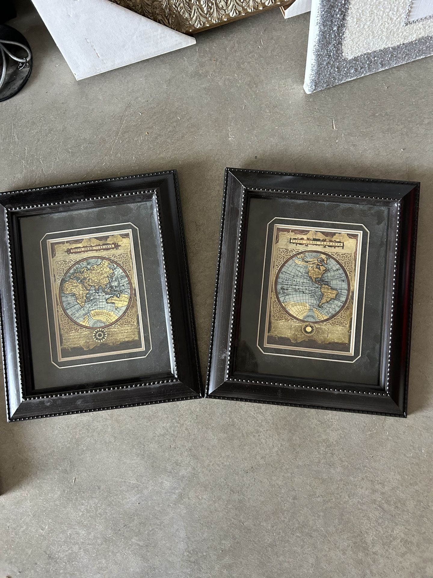 Set of world map picture home our office