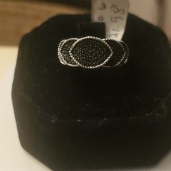 Dark Blue Diamond Accent Ring 