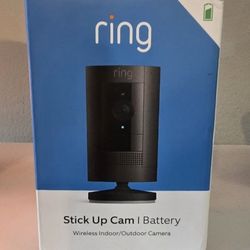 Ring - Stick Up Indoor/Outdoor Wire Free 1080p Security Camera - Black