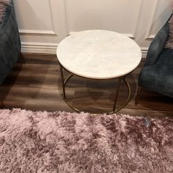 Small Granite Coffee Table white Gray