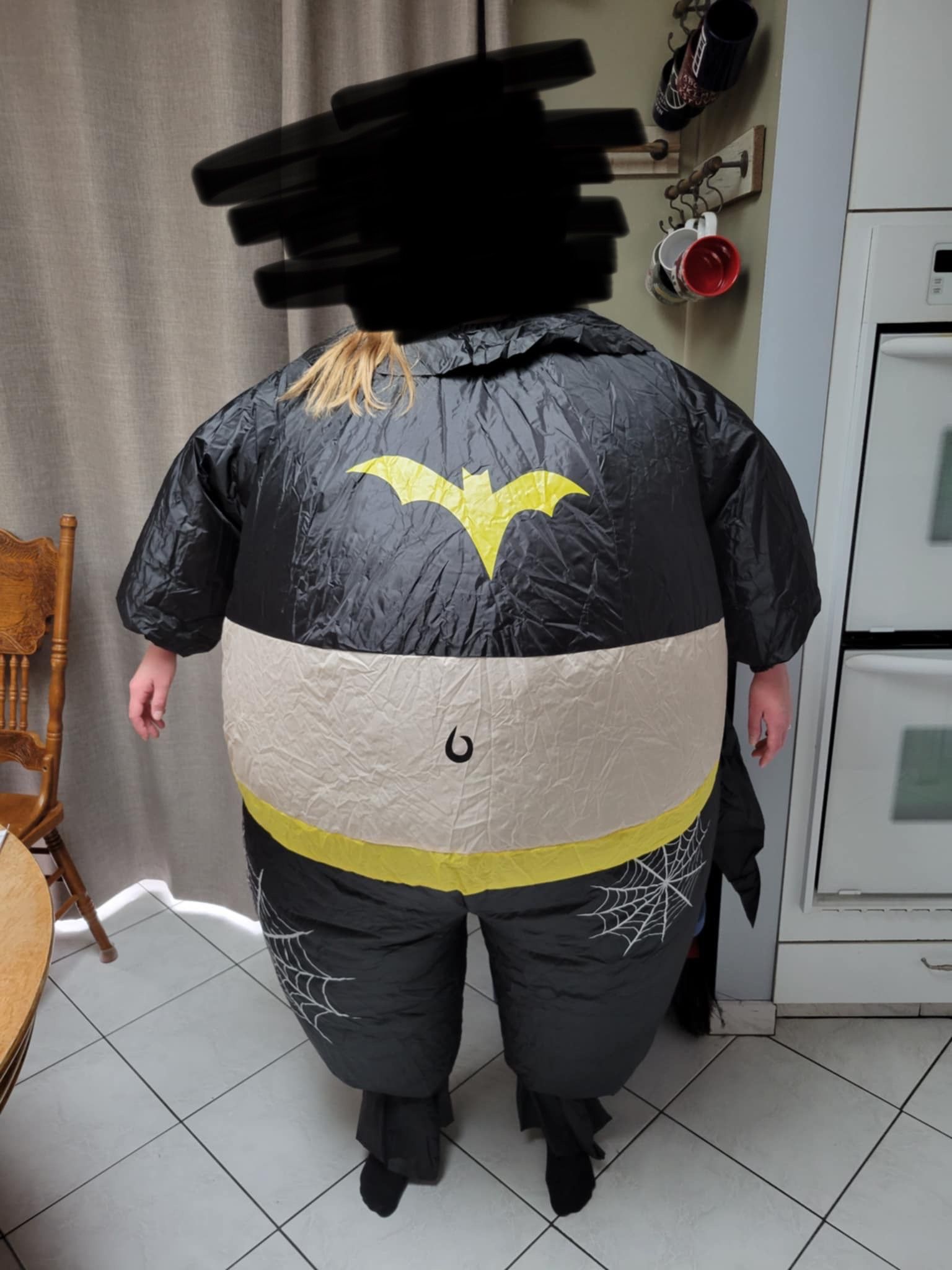 New Adult Inflatable Fat Batman Costume