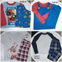 SIZE 6/7 BOY CLOTHES 2PC PAJAMA SETS (ROPA PIJAMAS PARA NIÑO TALLA 6/7)
