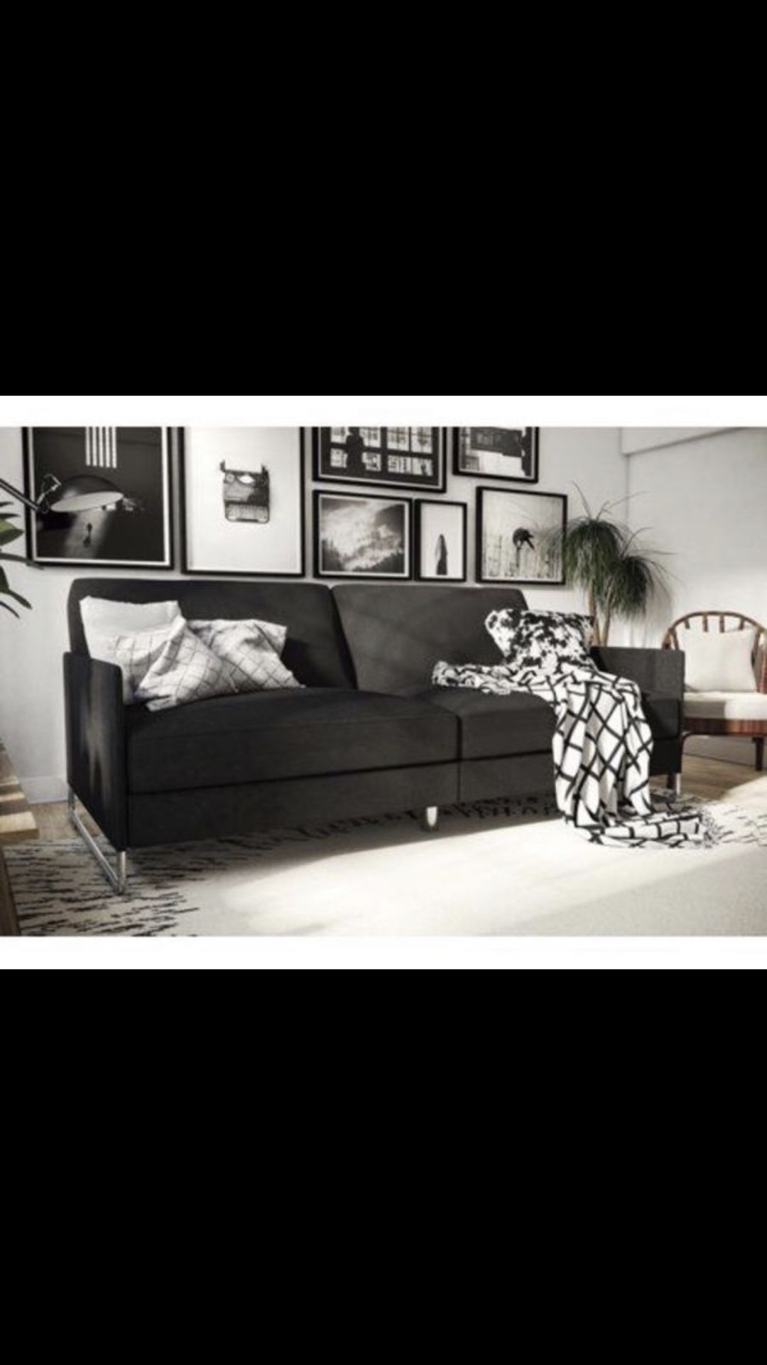 Grey Linen Sofa Futon (Fathers Day Special!) jM $125 Ends Jun.15th