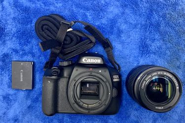 Canon EOS 4000D 18 Megapixel MP Camera Cam DSLR EF-S 18-55mm III Lens Photo Photography Video Record Image Outdoors Hobby Lightweight Handheld