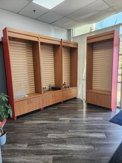 4 Retail Wall Display Cabinets