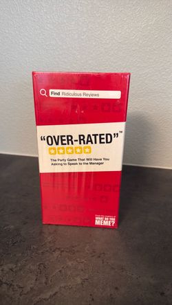 Party game – “Over-rated”