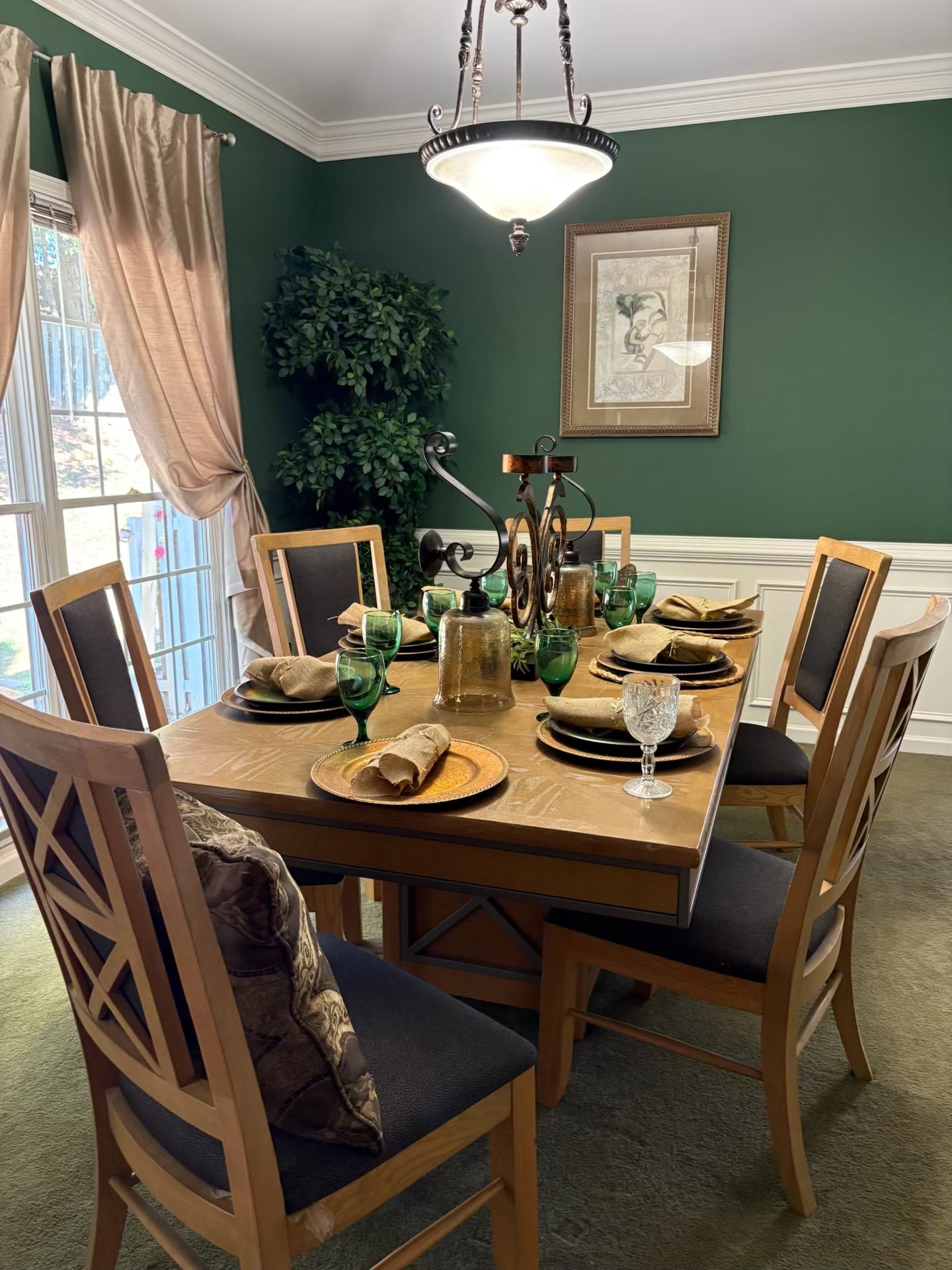 White Pine Wood Dining Table
