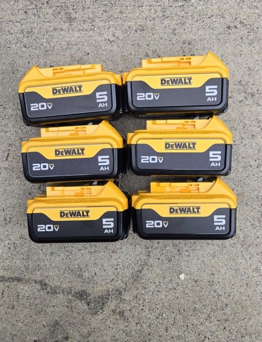 Dewalt 20v Batteries 5.0 Ah Brand New $60 Each