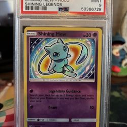 PSA 9 Shining Mew Holo #40 (2017) Pokemon Sun & Moon English