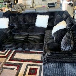 New black sleeper sectional in box buy now pay later $39 down no credit needed