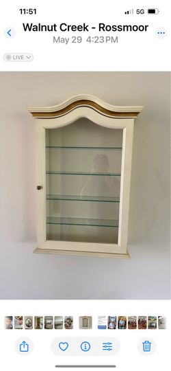 Wall mounted curio cabinet - perfect condition